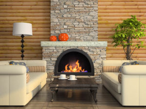 fireplace and mantel