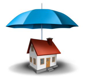 umbrella over a house